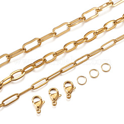 Kits para hacer collares y pulseras de cadena de acero inoxidable&nbsp;DIY-YS0001-23G