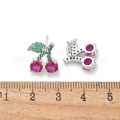Ottone micro spianare orecchini zirconi&nbsp;EJEW-Q015-05P