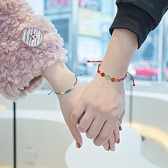 50 Stück 10 Farben gewachste Polyester-Flechtschnur zum Basteln von Armbändern&nbsp;AJEW-DR00006