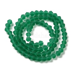 Imitez des brins de perles de verre dépoli en cristal autrichien&nbsp;EGLA-A039-T4mm-MD10