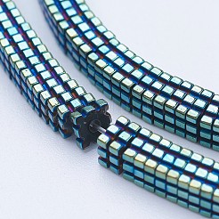Electroplate non magnetici ematite sintetico fili di perline&nbsp;G-J381-4X1mm-A08