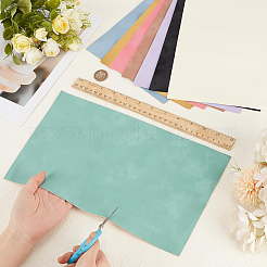 8 pz. 8 colori di tessuto in similpelle smerigliato in PVC&nbsp;DIY-CL0001-72