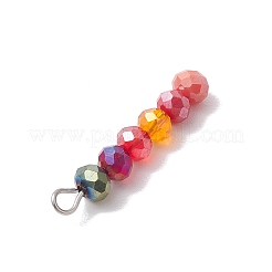 4pcs 4 Farben Glasanhänger&nbsp;PALLOY-JF02630
