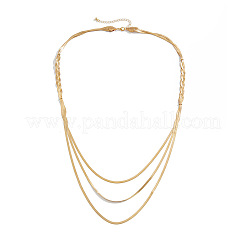 Flache Schlangenkette aus Messing&nbsp;WG257F5-01