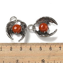 Pendenti in diaspro rosso naturale pipistrello&nbsp;G-F766-03AS-01