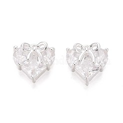 Pendentifs avec zircon cubiques à micro-pavés en laiton&nbsp;KK-T071-45P