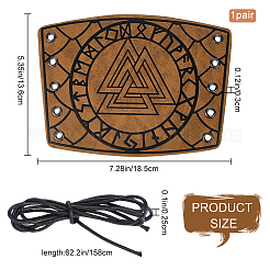 Pulsera de cordón de cuero de pu ajustable con cordón de cera&nbsp;AJEW-WH0165-38C