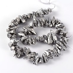 Galvanisieren natürlichen Quarz-Chip-Perlen Stränge&nbsp;G-L346-01A