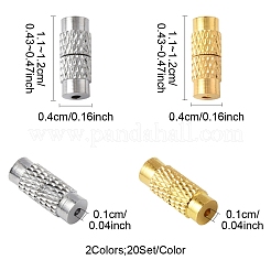 40Sets 2 Farben Säulen-Schraubverschlüsse aus Messing&nbsp;KK-FS0001-62