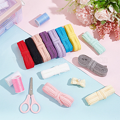 Cordon de dentelle en maille élastique en polyester 30 couleurs&nbsp;OCOR-BC0006-25