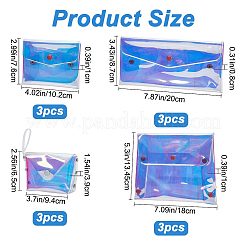 12 Stück 4 Stil Laser schillernde PVC kleine Brieftaschen&nbsp;AJEW-CP0005-51