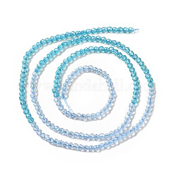 Fili di perle di vetro trasparenti 2 colori&nbsp;GLAA-G093-01C