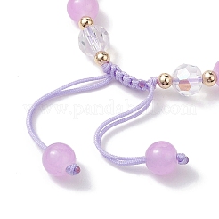 Bracelets réglables en perles tressées en verre et acrylique pour femmes&nbsp;BJEW-JB10446