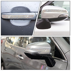 10 adesivo con strass scintillanti per maniglia della portiera dell'auto&nbsp;AJEW-GF0007-36