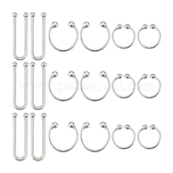 18 pièce 3 styles de boucles de clips de bikini en alliage en forme de U&nbsp;AJEW-PH0006-72
