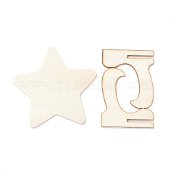 Stern-Mini-Tafelschilder aus Holz&nbsp;LS-AJEW-M035-08