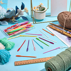 100 Stück Garnstricknadeln aus Kunststoff&nbsp;SENE-SP0001-01