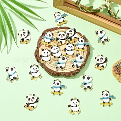 20 pièces 4 styles pendentifs en émail en alliage de placage de rack&nbsp;ENAM-YW0009-45