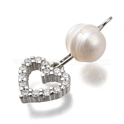 Pendentifs avec zircon cubiques à micro-pavés en laiton&nbsp;KK-B132-05P