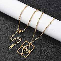 Collier en acier inoxydable 304&nbsp;NJEW-D330-01G-09