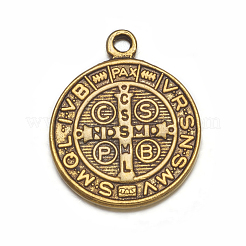 Tibetischer stil Aluminium Anhänger & Charms&nbsp;TIBEB-A9489-AG-LF