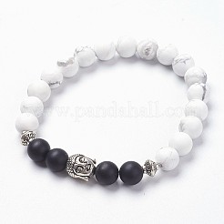 Bracelets extensibles avec perles en pierre précieuse naturelle&nbsp;BJEW-JB03697