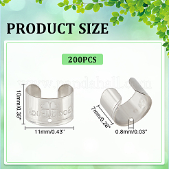 200 pz. 304 acciaio inossidabile per polsini auricolari&nbsp;FIND-DC0002-20