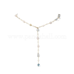 Ensembles de boucles d'oreilles et de colliers faits à la main en perles de morganite naturelle&nbsp;SJEW-JS01342-01