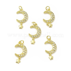 Ottone micro spianare pendenti zirconi&nbsp;KK-E068-VB208
