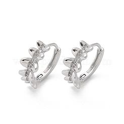 Orecchini a cerchio in ottone chiaro con zirconi cubici&nbsp;EJEW-Q014-24P