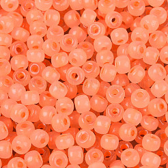 6/0 transparente Innenfarben Glas Saatperlen&nbsp;SEED-N008-08R