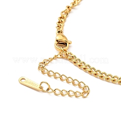Cuadrado de rhinestone de cristal con collar colgante de borla de corazón&nbsp;NJEW-G085-04G