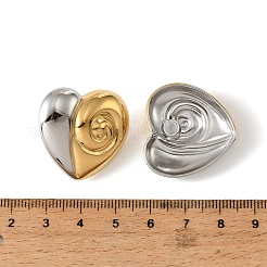 Pendientes de botón de acero inoxidable 304&nbsp;EJEW-Z173-06GP