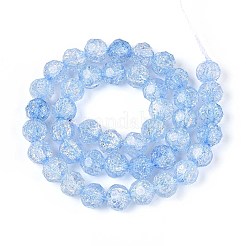 Transparentes craquements perles de verre brins&nbsp;GLAA-N053-10mm-04