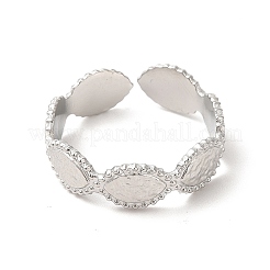 Bague ouverte œil de cheval en acier inoxydable 304 anti-ternissement pour femme&nbsp;LS-RJEW-E063-26P