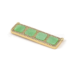 Ciondoli connettore in ottone con micro pavé di zirconi chiari&nbsp;CU-CBA30E8-01G-B03