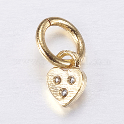 Breloques en laiton avec zircone cubique de micro pave&nbsp;ZIRC-E135-29G