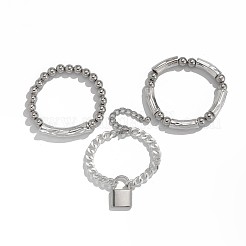Armbandsets mit Schlossanhängern aus Legierung und CCB-Kunststoff&nbsp;WG4A988-01