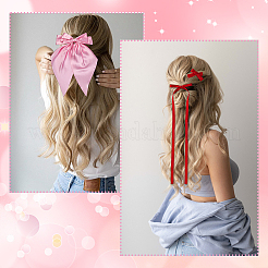 6 Stile Haarspangen aus Polyester mit Schleife&nbsp;PHAR-SP0001-22B