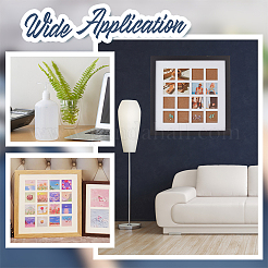 Portafoto quadrato in legno&nbsp;DJEW-WH0039-68B