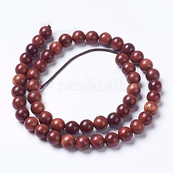 Chapelets de perles en bois naturel&nbsp;WOOD-J001-04-10mm