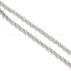 3 Stück 3 Stile 304 Edelstahl Kabelkette & Venezianische Kette & Rolo Kette Armbandherstellung&nbsp;AJEW-JB01462
