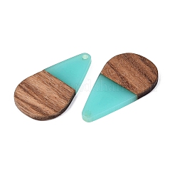 24pcs 12 estilos de resina opaca y colgantes de madera de nogal&nbsp;RESI-N053-14