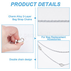 4 pendentif décoratif en chaîne de câble en aluminium&nbsp;HJEW-DR00148