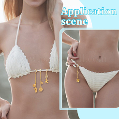 5 Stück Bikini-Anhänger aus Messing und Legierung&nbsp;HJEW-GA00064