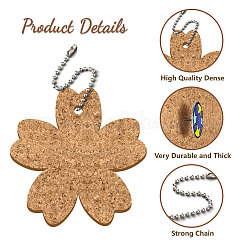 4 pieza de decoración colgante de corcho&nbsp;KEYC-PB0001-02D