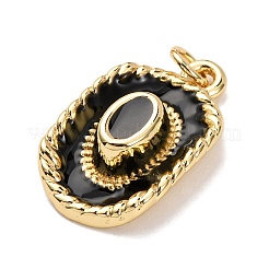 Pendentifs d'émail en laiton &nbsp;KK-K408-66G-05