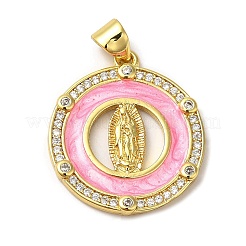 Pendenti con placcatura in ottone smaltato con zirconi trasparenti&nbsp;KK-Q771-08G