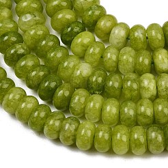 Teñidos naturales blancas abalorios de jade hebras&nbsp;G-G107-A40-01