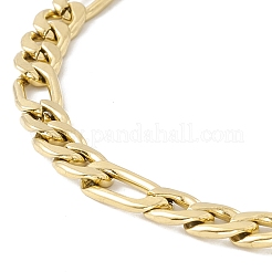 Bracciale con catene figaro in acciaio inossidabile 304 placcato sotto vuoto in pvd per uomo e donna&nbsp;STAS-E001-07G